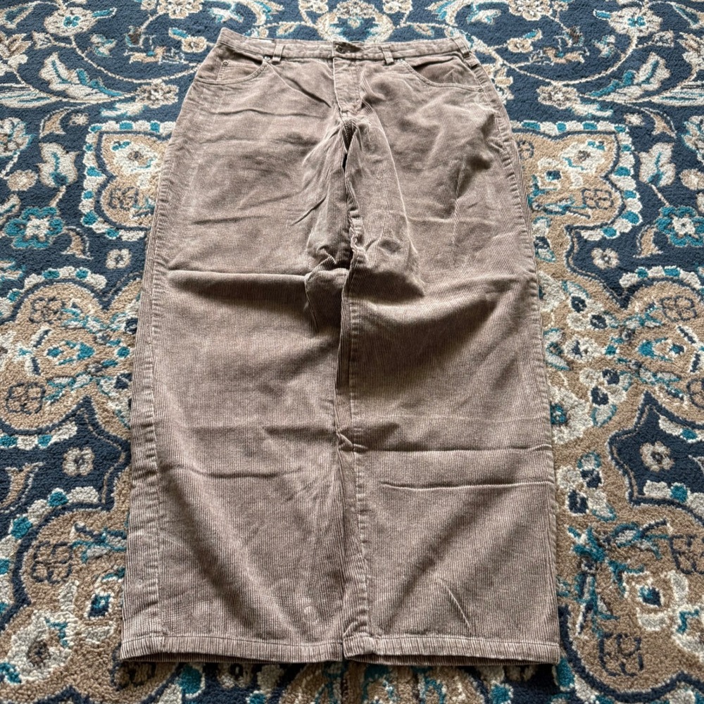 Vintage Lee Dungarees Corduroy Pants Brown Loose Straight Leg
